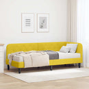 Hjørnesengramme Gul 80 x 200 cm Fløjl