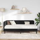 Hjørnesengramme Sort 90 x 190 cm Fløjl