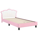 Børnesengestel med hovedgærde Lyserød 90 x 200 cm PU