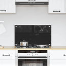 Køkkenbacksplash Sort 70 x 40 cm hærdet glas