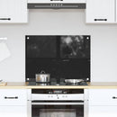 Køkkenbacksplash Sort 70 x 50 cm hærdet glas