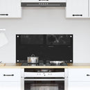 Køkkenbacksplash Sort 80 x 40 cm hærdet glas