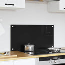 Køkkenbacksplash Sort 80 x 40 cm hærdet glas