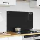 Køkkenbacksplash Sort 80 x 50 cm hærdet glas