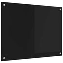 Køkkenbacksplash Sort 80 x 60 cm hærdet glas
