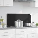 Køkkenbacksplash Sort 90 x 40 cm hærdet glas