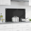 Køkkenbacksplash Sort 90 x 50 cm hærdet glas