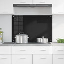 Køkkenbacksplash Sort 90 x 60 cm hærdet glas