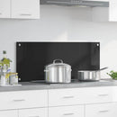 Køkkenbacksplash Sort 100 x 40 cm hærdet glas