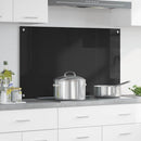 Køkkenbacksplash Sort 100 x 60 cm hærdet glas