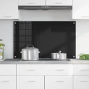Køkkenbacksplash Sort 100 x 60 cm hærdet glas