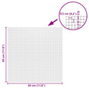 Spejl Mosaik Flise Geometrisk 3 pcs Sølv 30 x 30 cm Glas