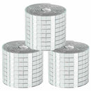 Spejl Mosaik Flise Geometrisk 3 pcs Sølv 100 x 4 cm Glas