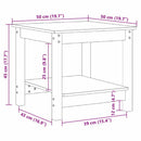 Sofabord Gyldenbrun 50 x 50 x 45 cm Massivt fyrretræ