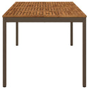 Havemiddagstabel Naturlig og Kaffe 196 x 100,5 x 75 cm