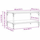 Sofabord Gammelt træ 80 x 50 x 40 cm Konstrueret træ