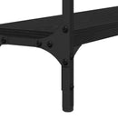 Konsolbord med hylde Sort eg 100 x 22,5 x 75 cm Konstrueret træ