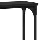 Konsolbord med hylde Sort eg 100 x 22,5 x 75 cm Konstrueret træ