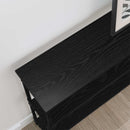 Konsolbord med hylde Sort eg 100 x 22,5 x 75 cm Konstrueret træ