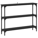 Konsolbord med hylde Sort eg 100 x 22,5 x 75 cm Konstrueret træ