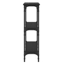 Konsolbord med hylde Sort eg 100 x 22,5 x 75 cm Konstrueret træ