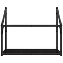 Væghylde med hylde Sort eg 60 x 21 x 51 cm Konstrueret træ