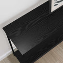 Konsolbord med hylde Sort eg 101 x 30.5 x 75 cm Konstrueret træ