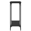 Konsolbord med hylde Sort eg 101 x 30.5 x 75 cm Konstrueret træ