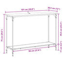 Konsolbord Sort eg 101 x 30.5 x 75 cm Konstrueret træ
