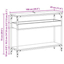 Konsolbord Sort eg 100 x 29 x 75 cm Konstrueret træ