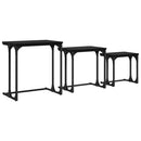 Nesting Kaffebord 3 stk. Sort eg 50.5 x 35 x 53 cm