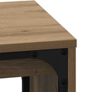 Sofabord 3 pcs Artisan Egetræ Konstrueret træ