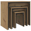 Sofabord 3 stk. Artisan Egetræ 60 x 35 x 56 cm Konstrueret træ