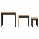 Sofabord 3 pcs Artisan Egetræ Konstrueret træ