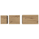 Sofabord 3 pcs Artisan Egetræ Konstrueret træ