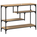 Konsolbord Artisan Egetræ 100 x 30 x 75 cm Konstrueret træ