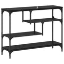 Konsolbord Sort eg 100 x 30 x 75 cm Konstrueret træ