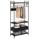 Garderobeskab Sort eg 89 x 39 x 184.5 cm Konstrueret træ