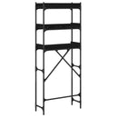 Vaskemaskinehylde Sort 0ak 67 x 25 x 163 cm Konstrueret træ