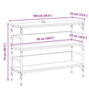 Konsolbord Gammelt træ 100 x 32 x 75 cm Konstrueret træ