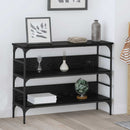 Konsolbord med hylde Sort eg 100 x 32 x 75 cm Konstrueret træ