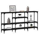 Konsolbord Sort eg 160 x 29 x 80 cm Konstrueret træ
