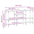 Konsolbord Sort eg 160 x 29 x 80 cm Konstrueret træ