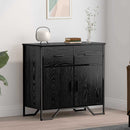 Sideboard med skuffe Sort eg 79,5 x 35,5 x 74,5 cm