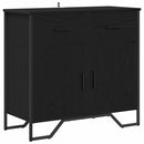 Sideboard med skuffe Sort eg 79,5 x 35,5 x 74,5 cm