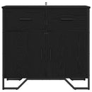 Sideboard med skuffe Sort eg 79,5 x 35,5 x 74,5 cm