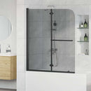 Bruser Indhegning Sort 95 x 140 cm ESG Glas og Aluminium