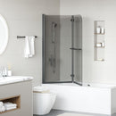 Bruser Indhegning Sort 95 x 140 cm ESG Glas og Aluminium