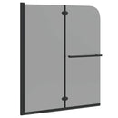 Bruser Indhegning Sort 95 x 140 cm ESG Glas og Aluminium