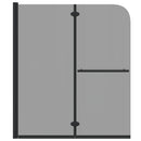 Bruser Indhegning Sort 95 x 140 cm ESG Glas og Aluminium